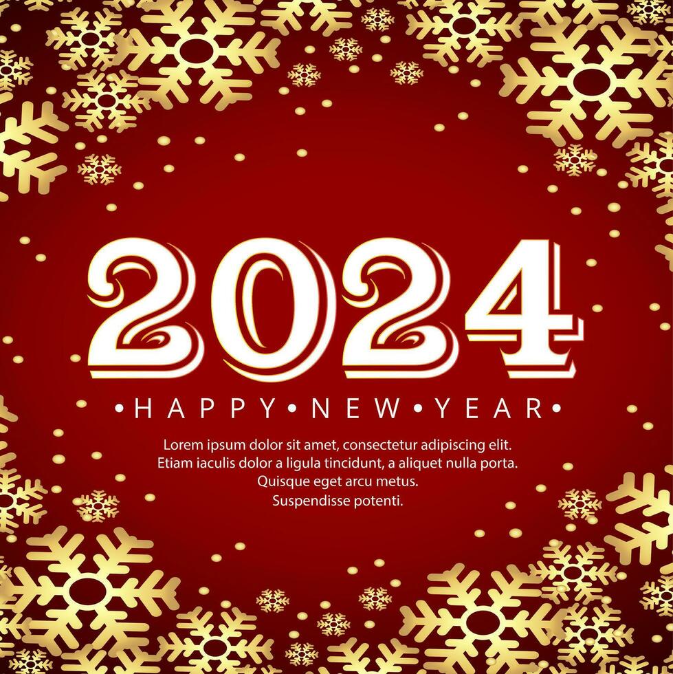 Happy new year 2024 design with numbers. happy new year 2024 vector design for poster, calendar, banner and more