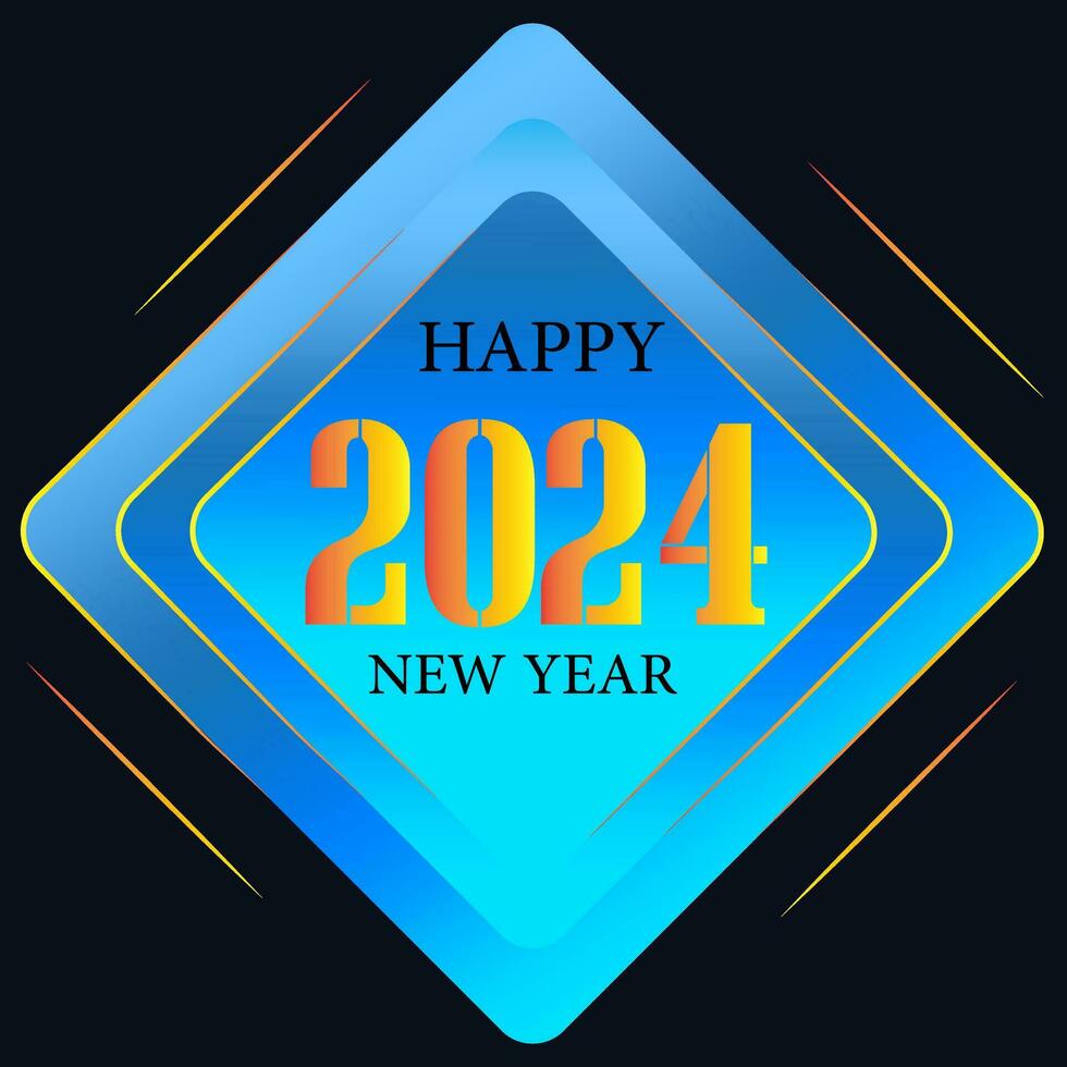 Happy new year 2024 design vector