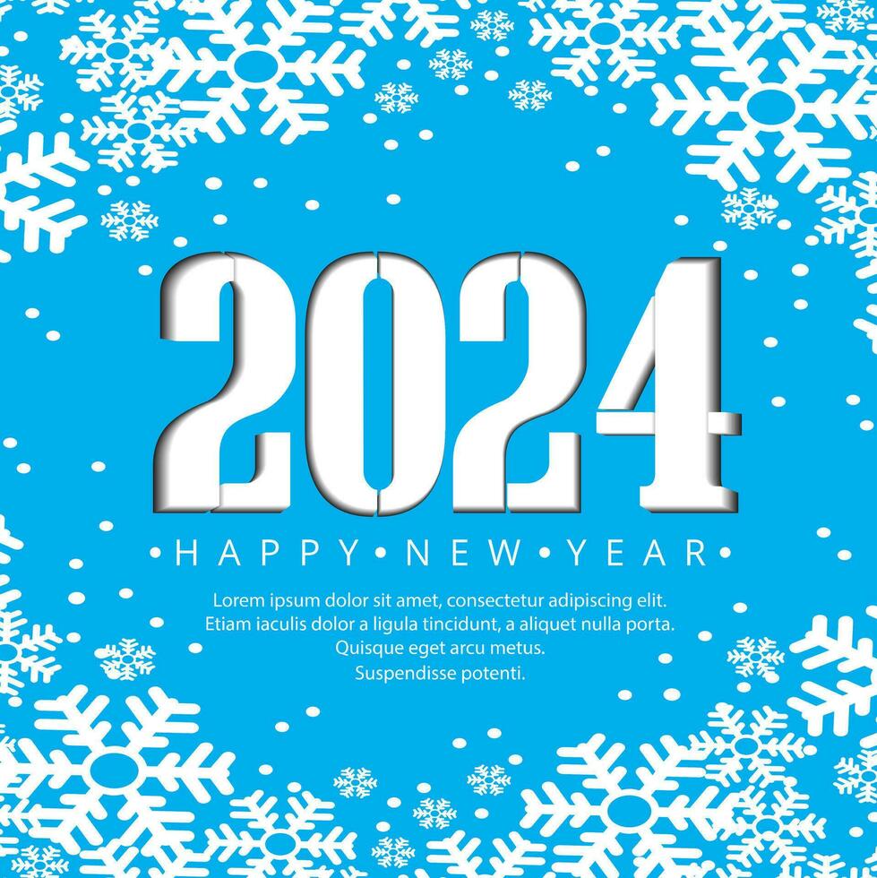 Happy new year 2024 design with numbers. happy new year 2024 vector design for poster, calendar, banner and more