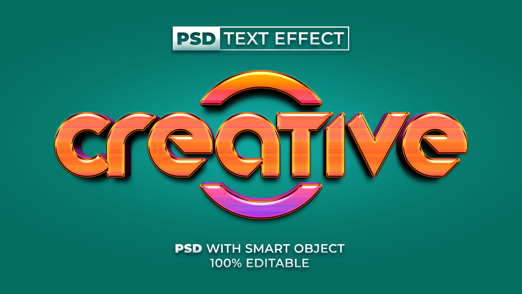 Creative text effect 3d logo mockup. Editable text effect. psd