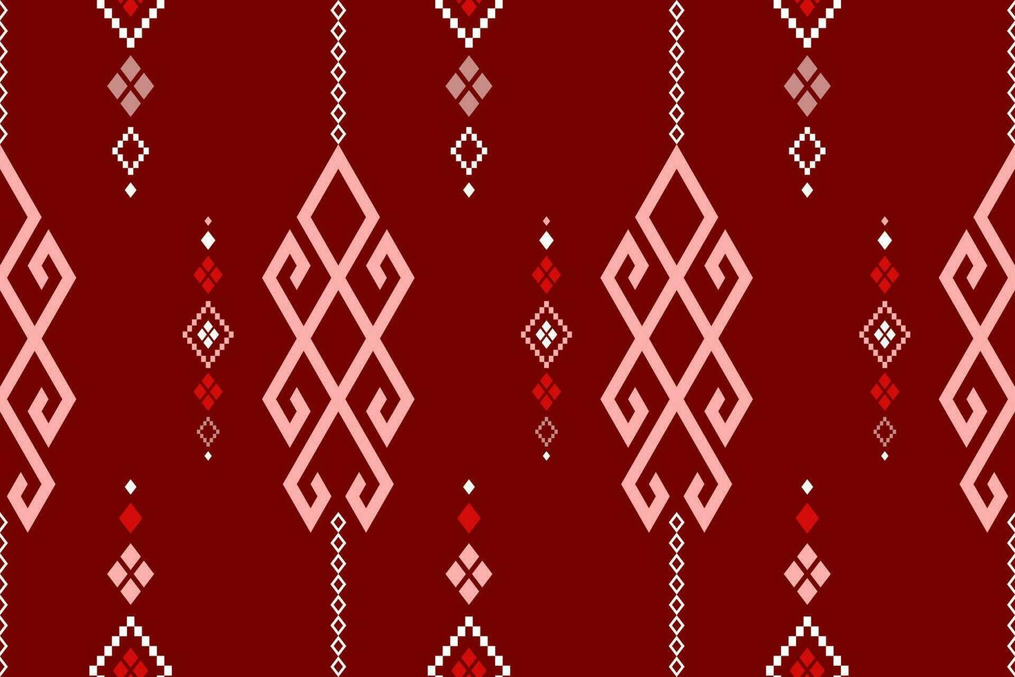 rojo cruzar puntada vistoso geométrico tradicional étnico modelo ikat sin costura modelo resumen diseño para tela impresión paño vestir alfombra cortinas y pareo de malasia azteca africano indio indonesio vector