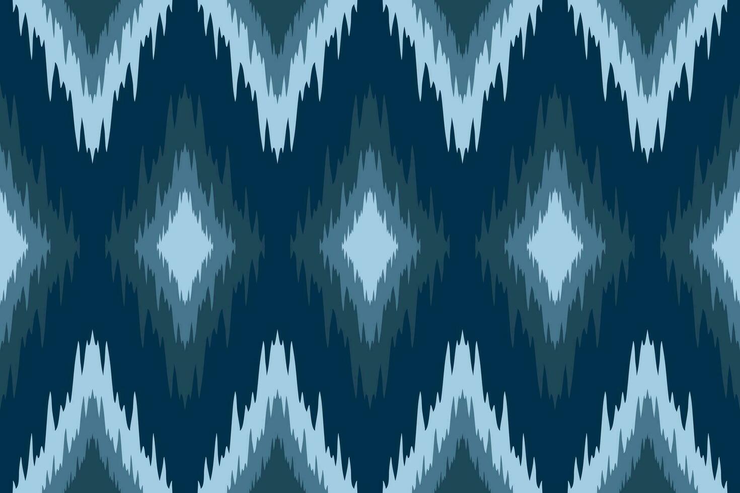 Indigo navy blue geometric traditional ethnic pattern Ikat seamless pattern border abstract design for fabric print cloth dress carpet curtains and sarong Aztec African Indian Indonesian vector