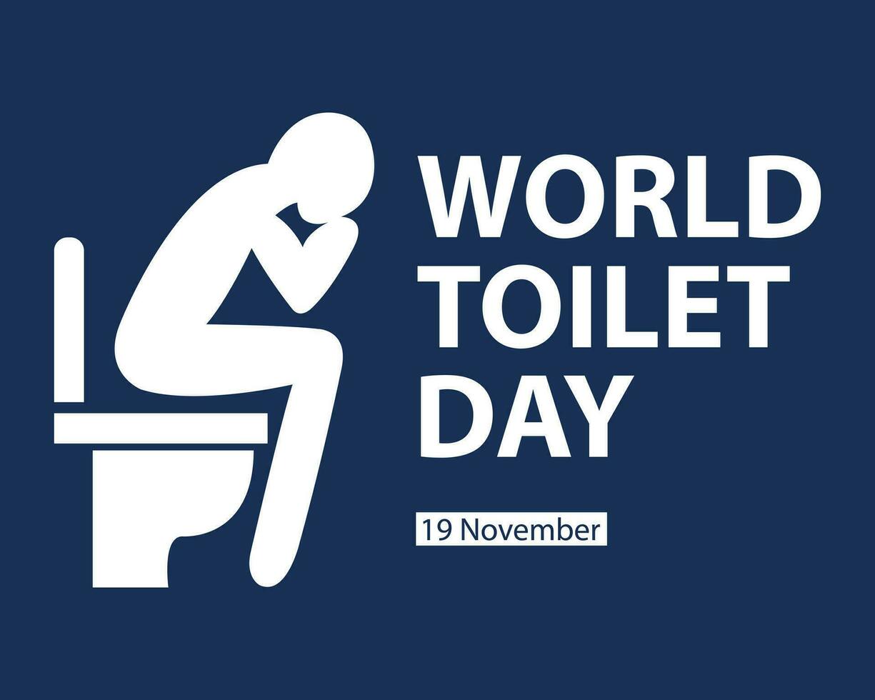 illustration vector graphic of silhouette of a person defecating on a toilet seat, perfect for international day, world toilet day, celebrate, greeting card, etc.