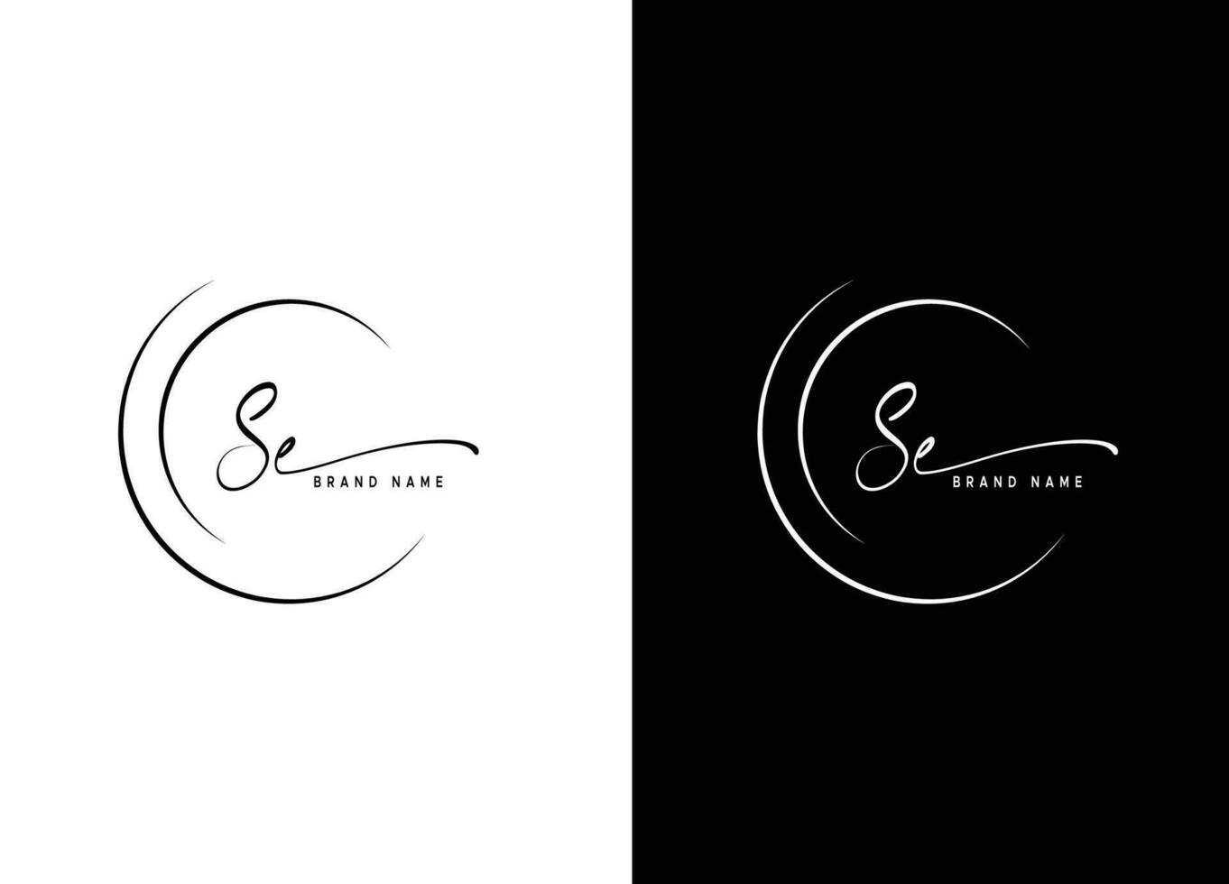 se Letter logo design and company logo Free Vector Free Vector