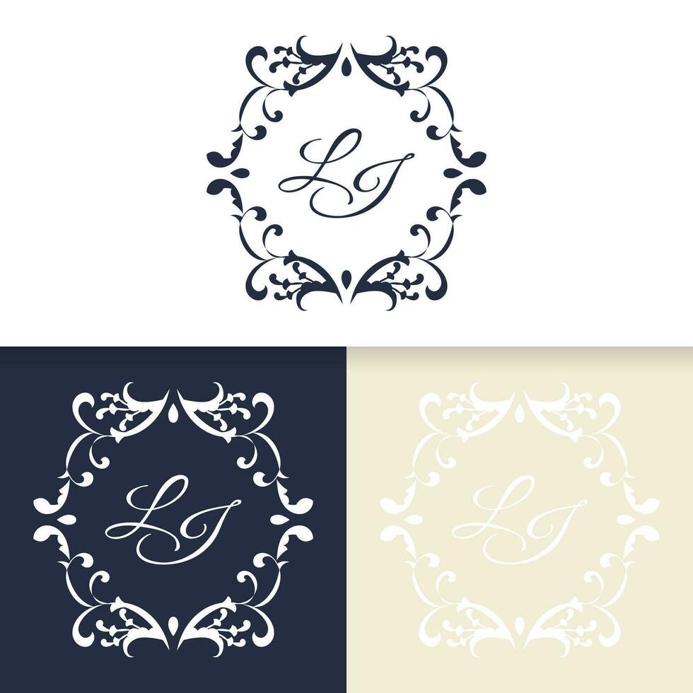Elegant wedding logo design. - Vector. vector