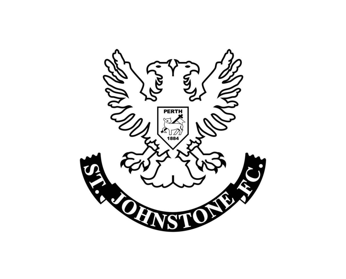 S t johnstone fc club logo símbolo negro Escocia liga fútbol americano resumen diseño vector ilustración