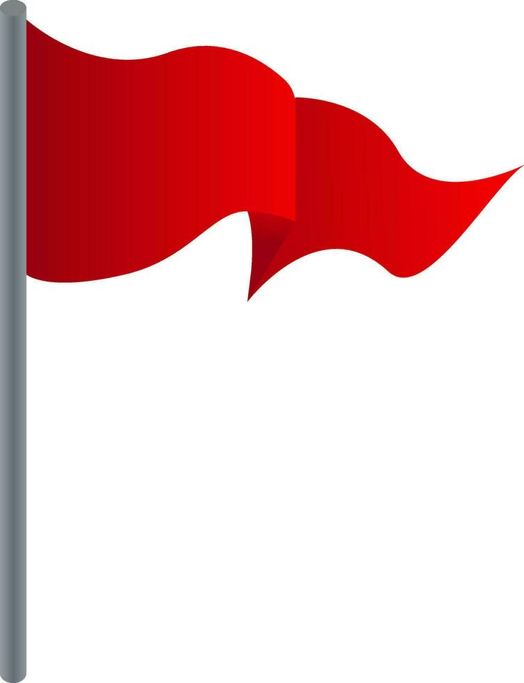 red waving flag vector