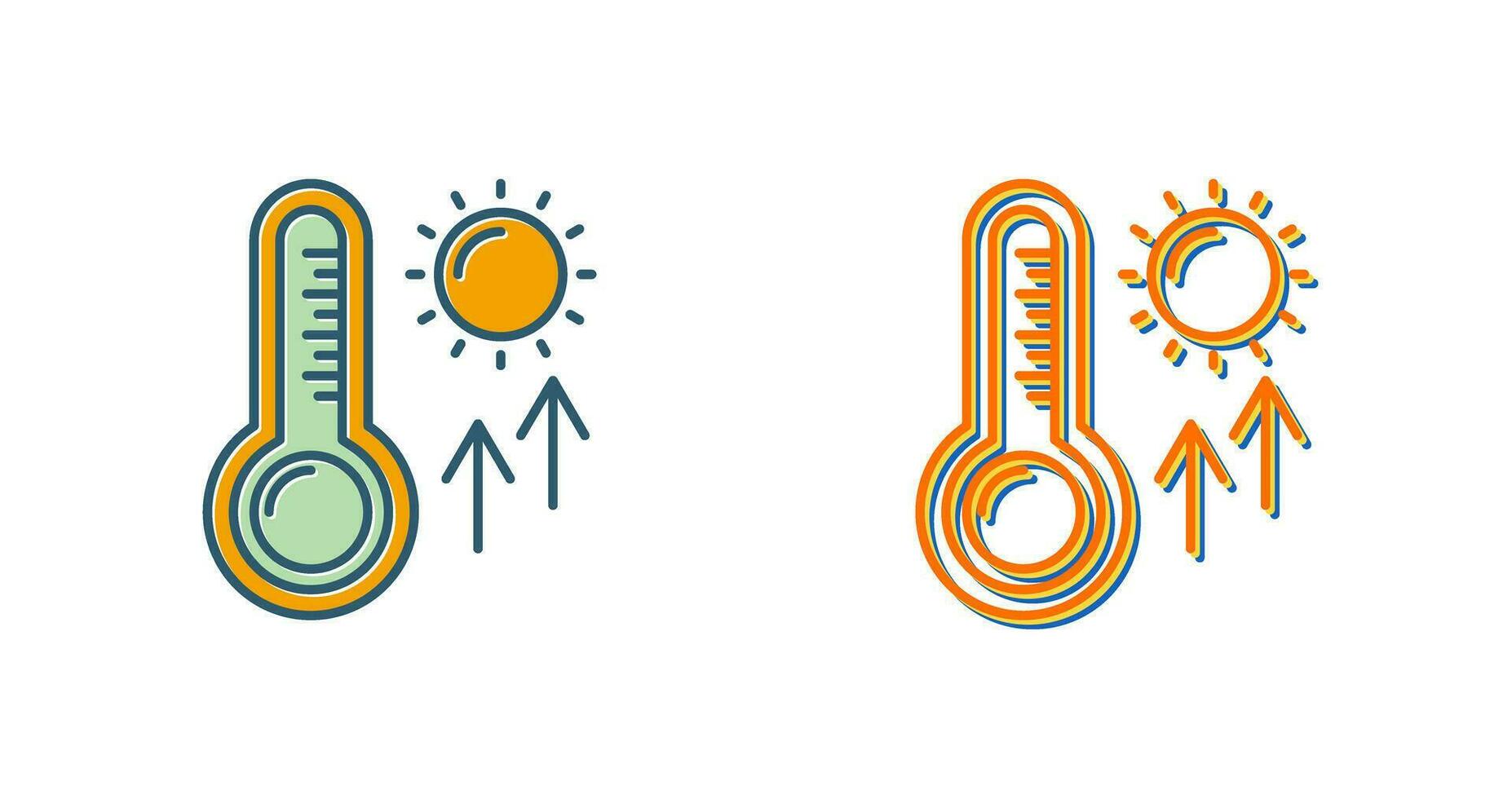 icono de vector de altas temperaturas