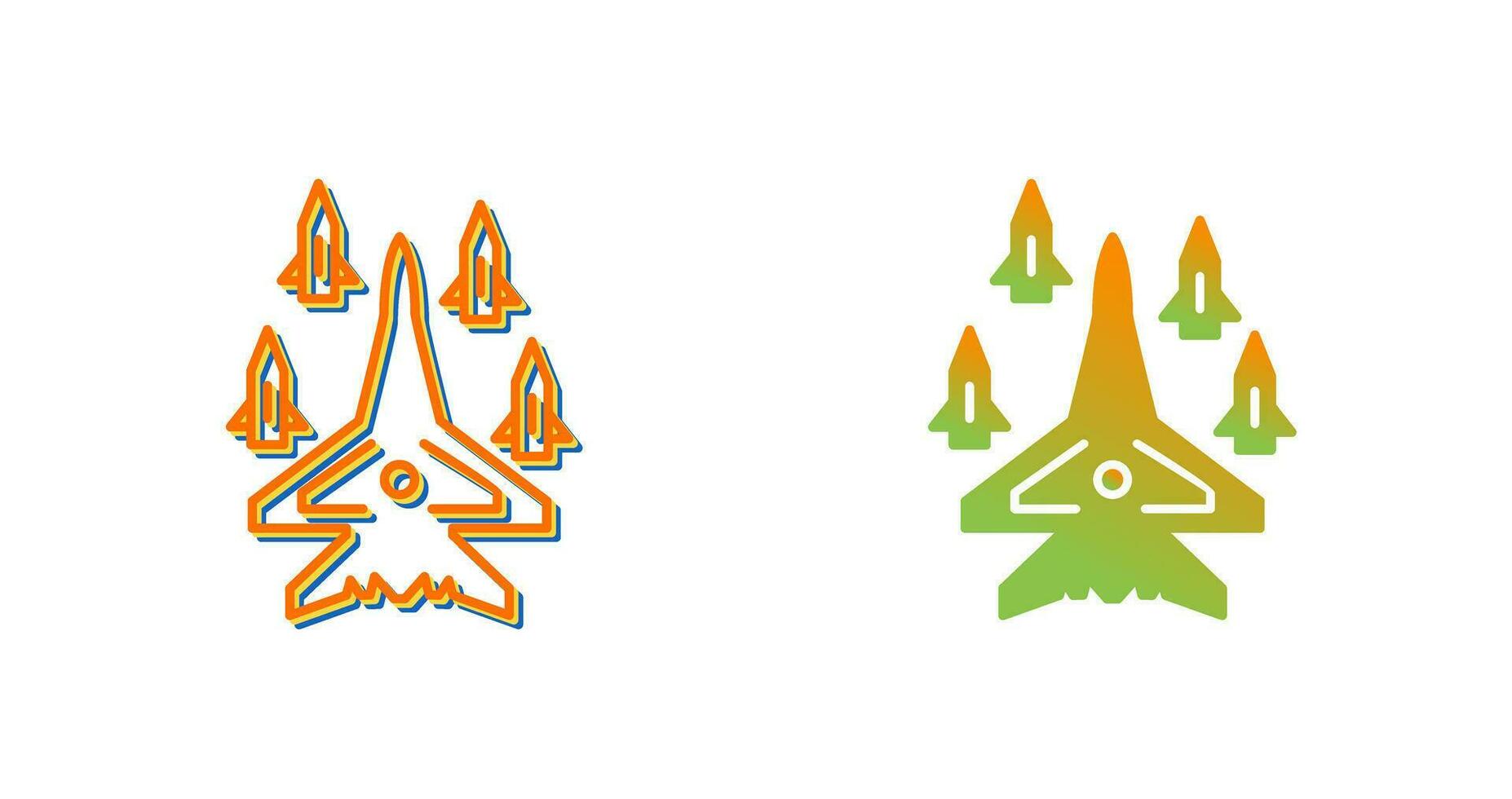 Plane dropping missil Vector Icon