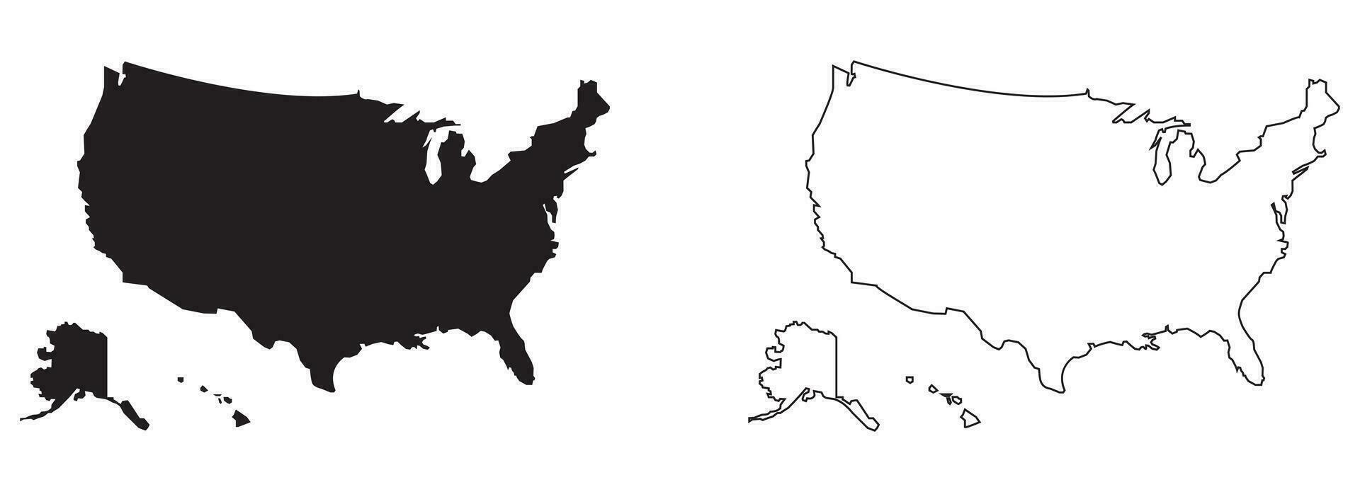 mapa de estados unidos de américa vector