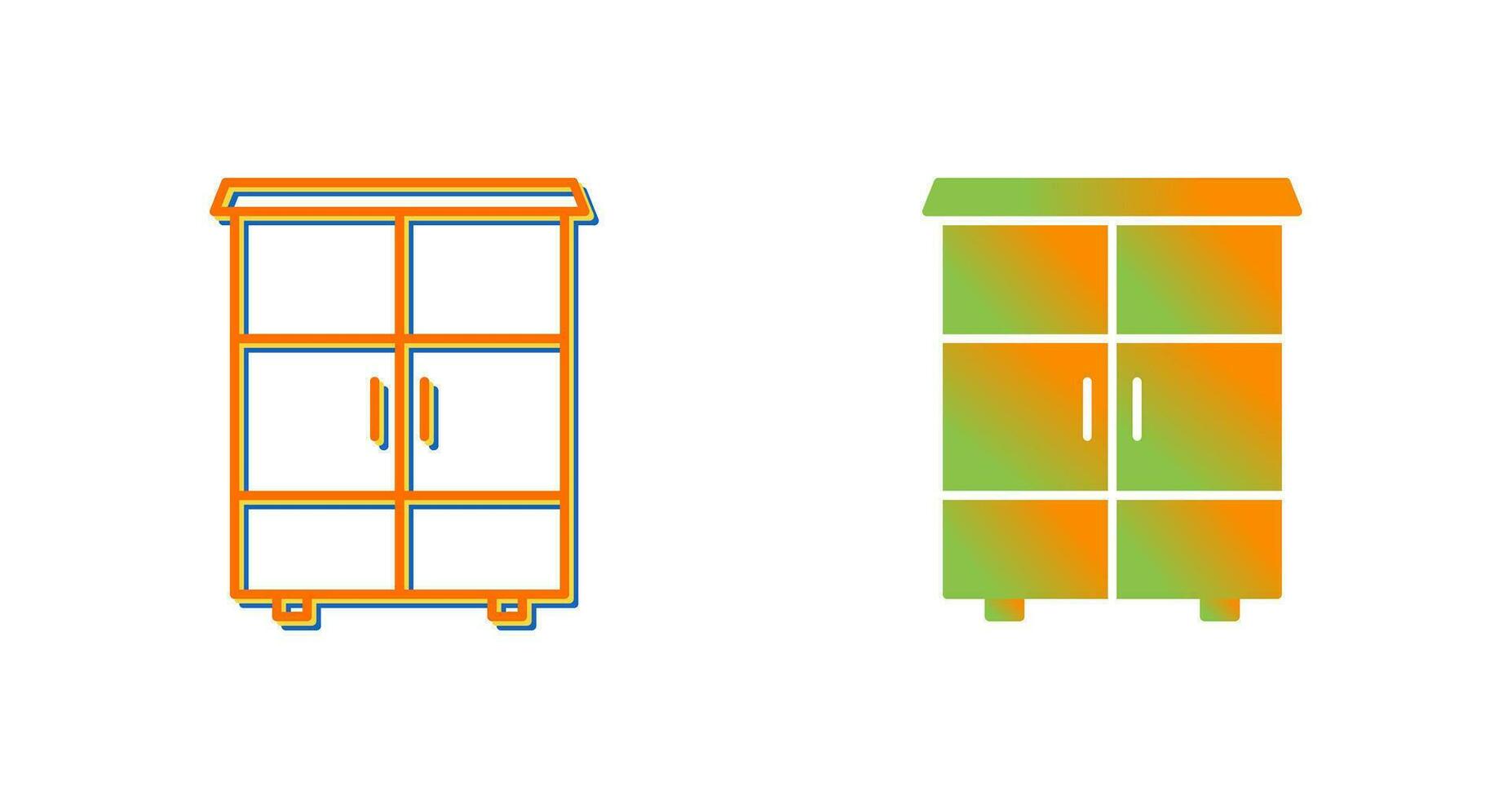 Shelves Cabinet Vector Icon