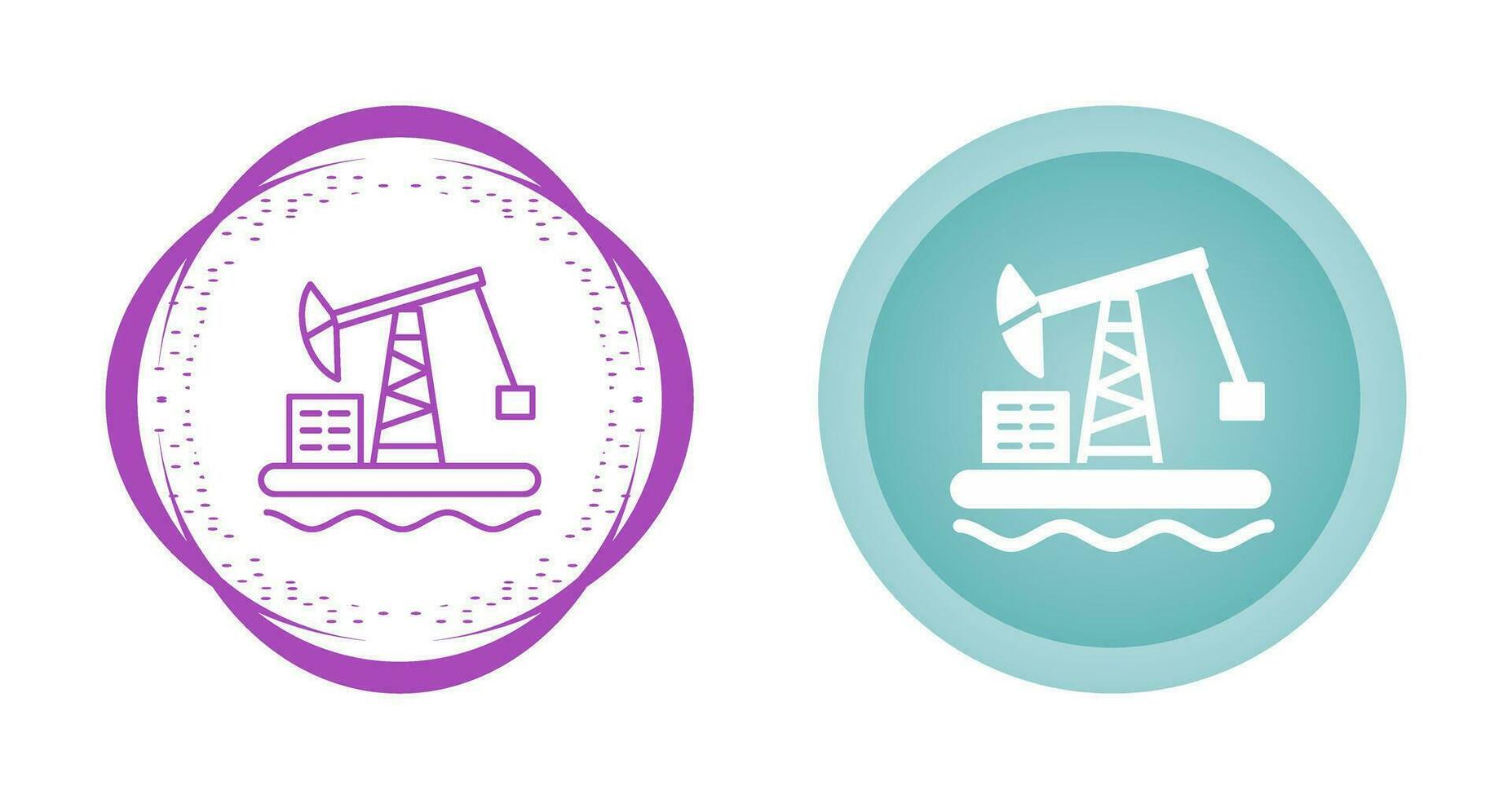 Oil Platform Vector Icon