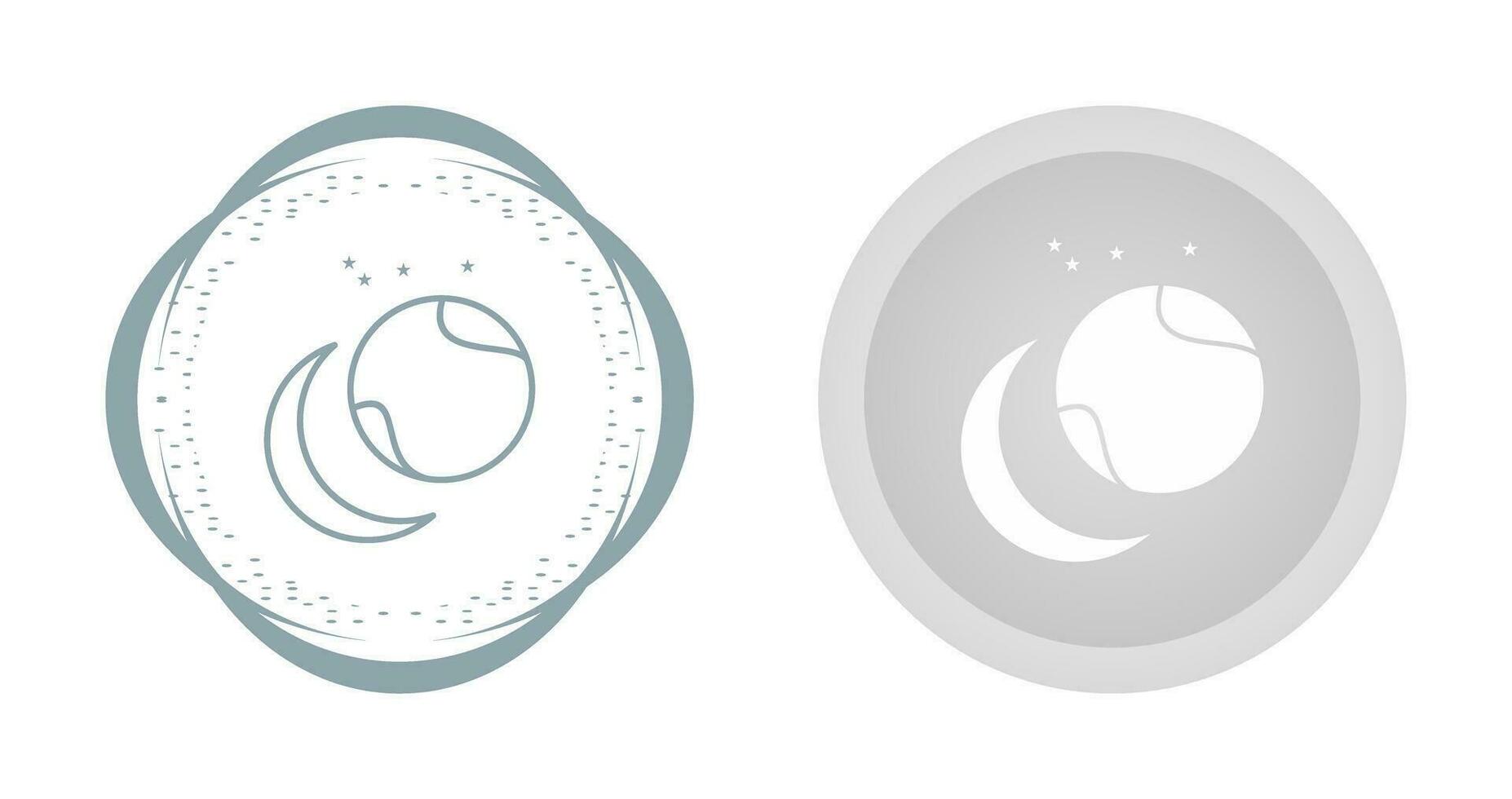 Star Orbitting Earth Vector Icon
