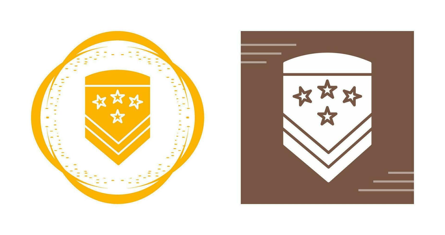 icono de vector de insignia militar