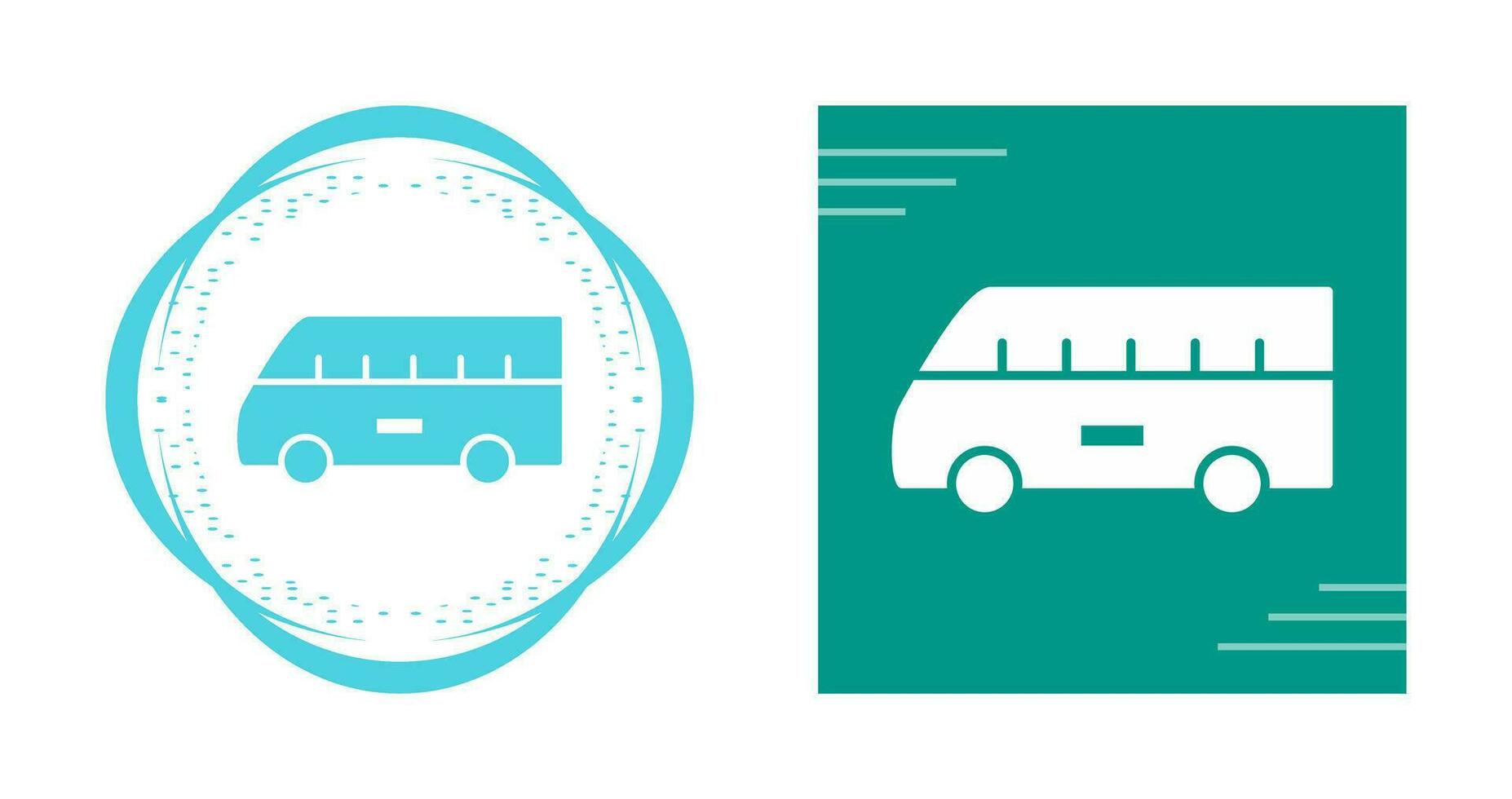 Bus on Airport Vector Icon