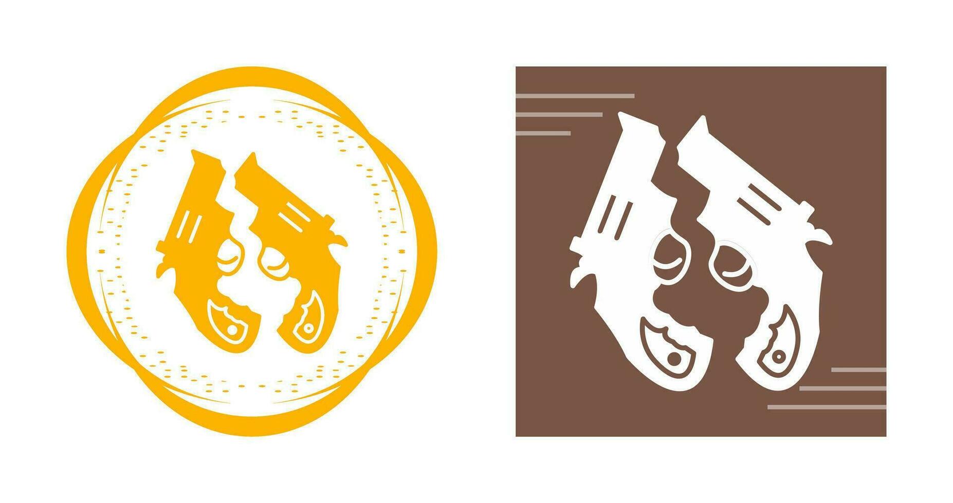 Two Guns Vector Icon