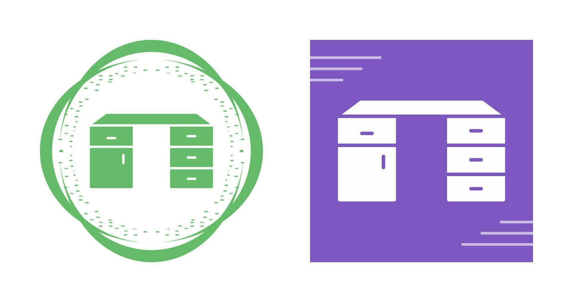 Table with Drawers Vector Icon