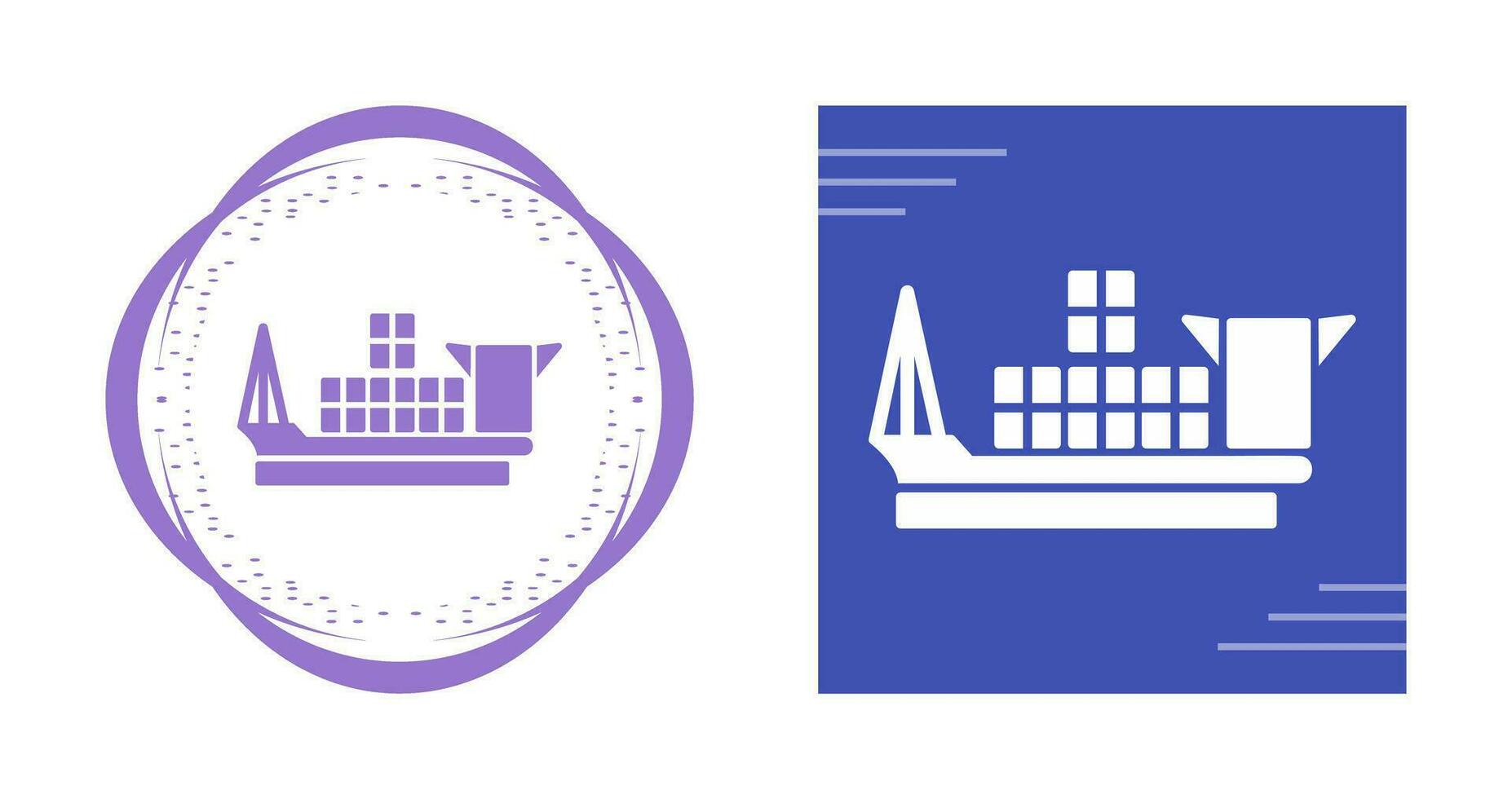 Cargo Ship Vector Icon