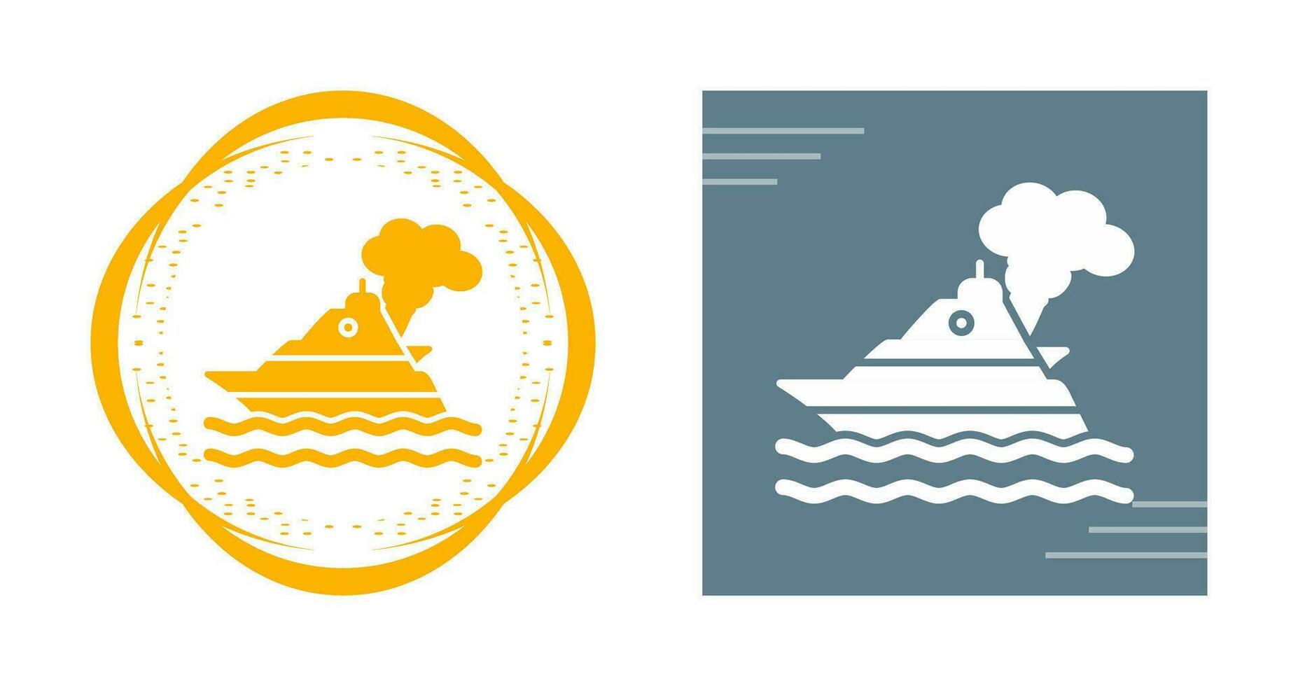 Ship Pollution Vector Icon