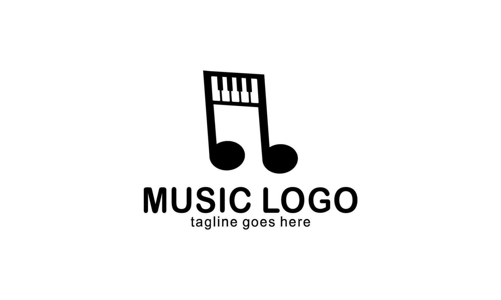 Creative music logo. Musical notes logo vector