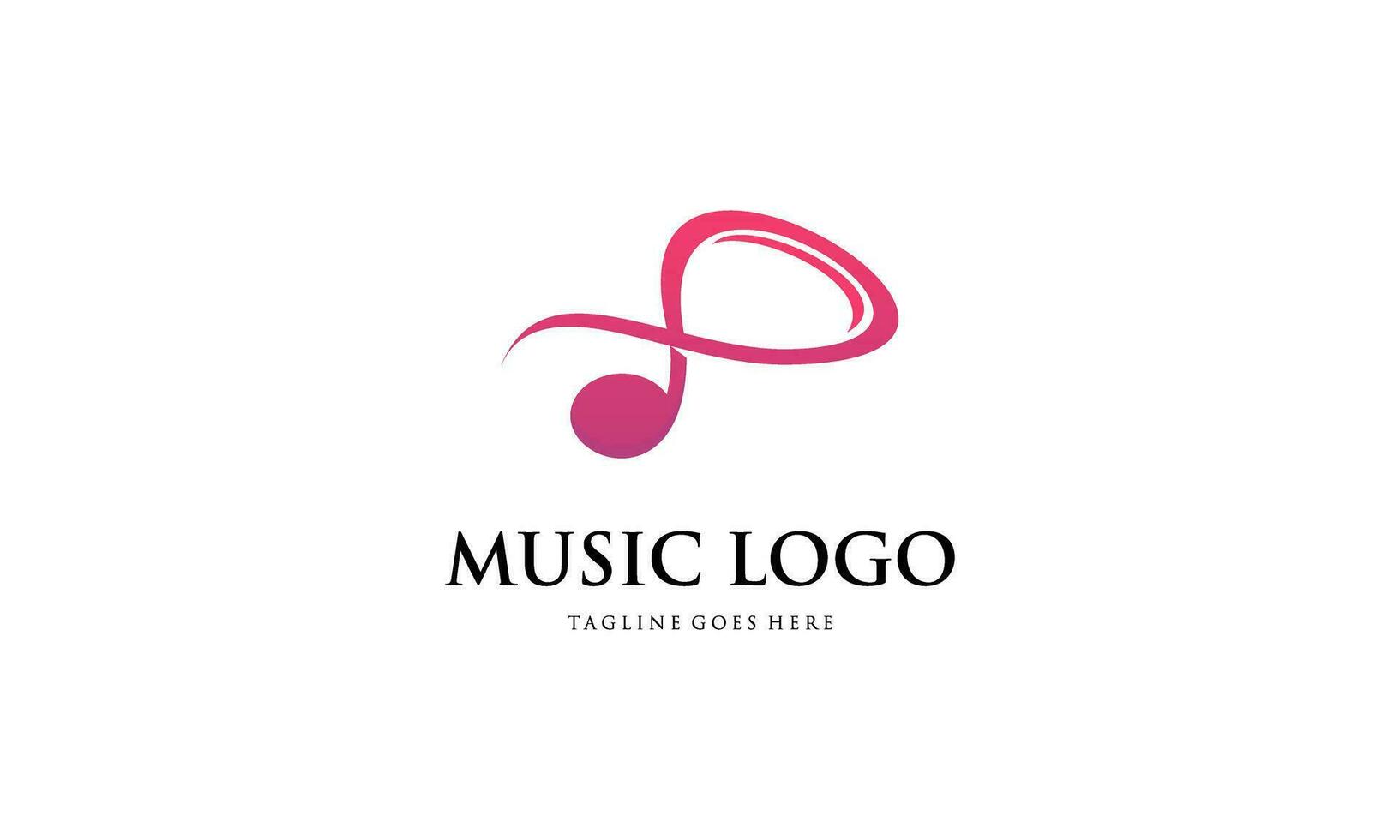Creative music logo. Musical notes logo vector