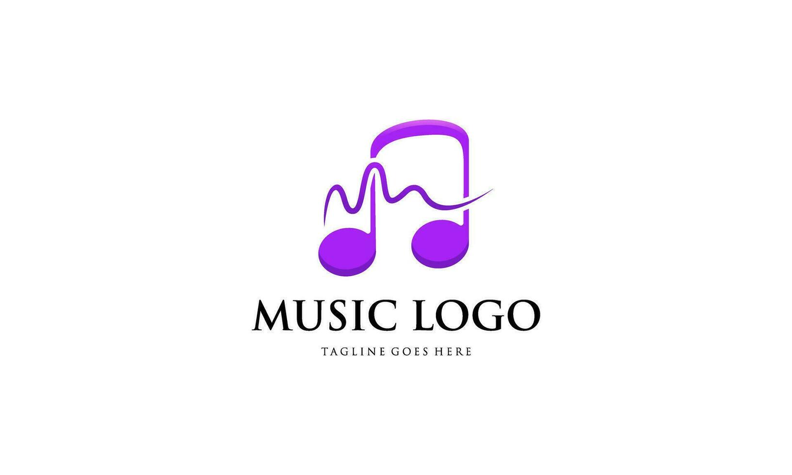 creativo música logo. musical notas logo vector