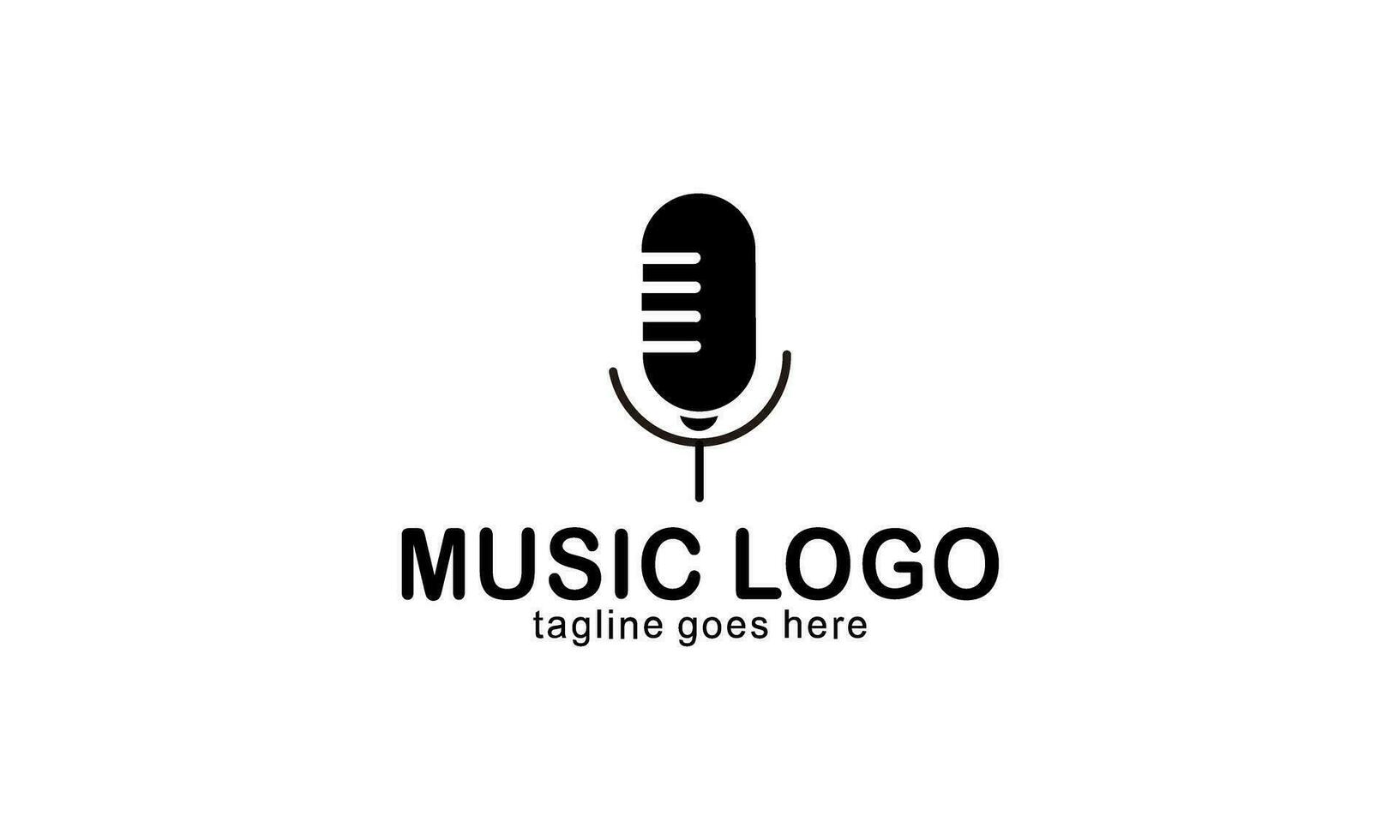 Creative music logo. Musical notes logo vector