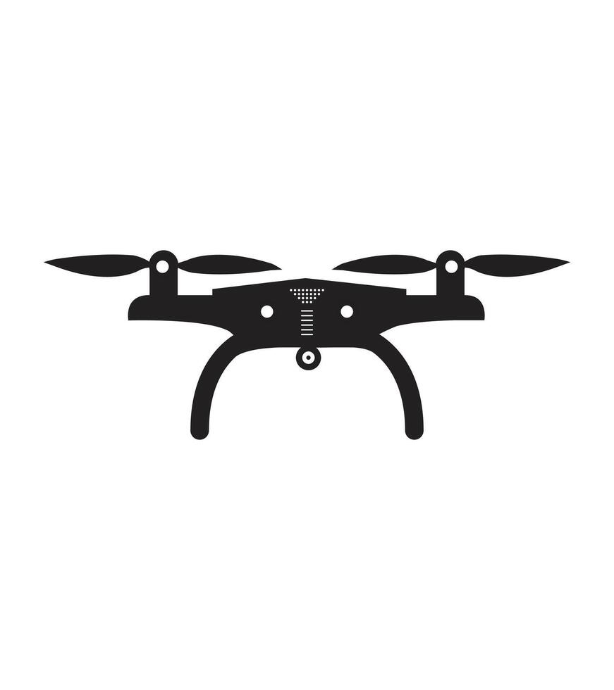 Drone quadrocopter with action camera vector