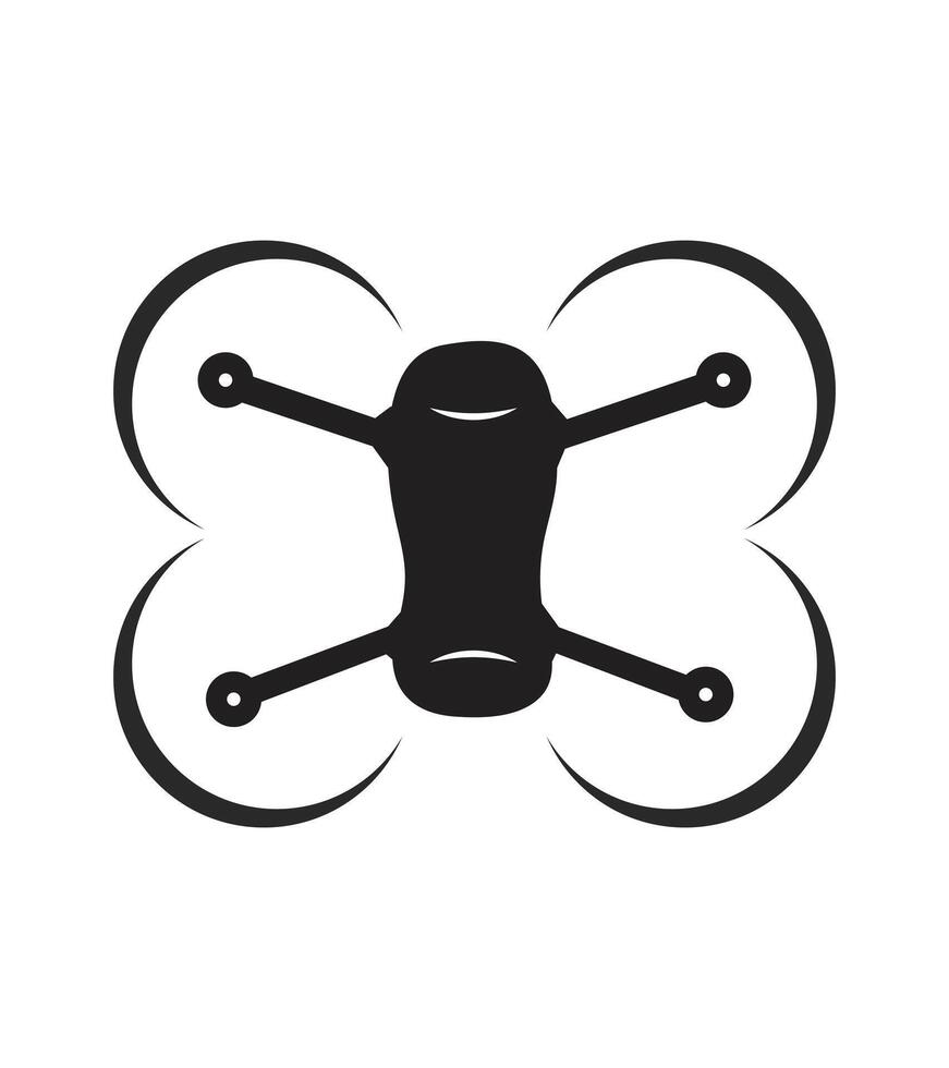Drone quadrocopter with action camera vector