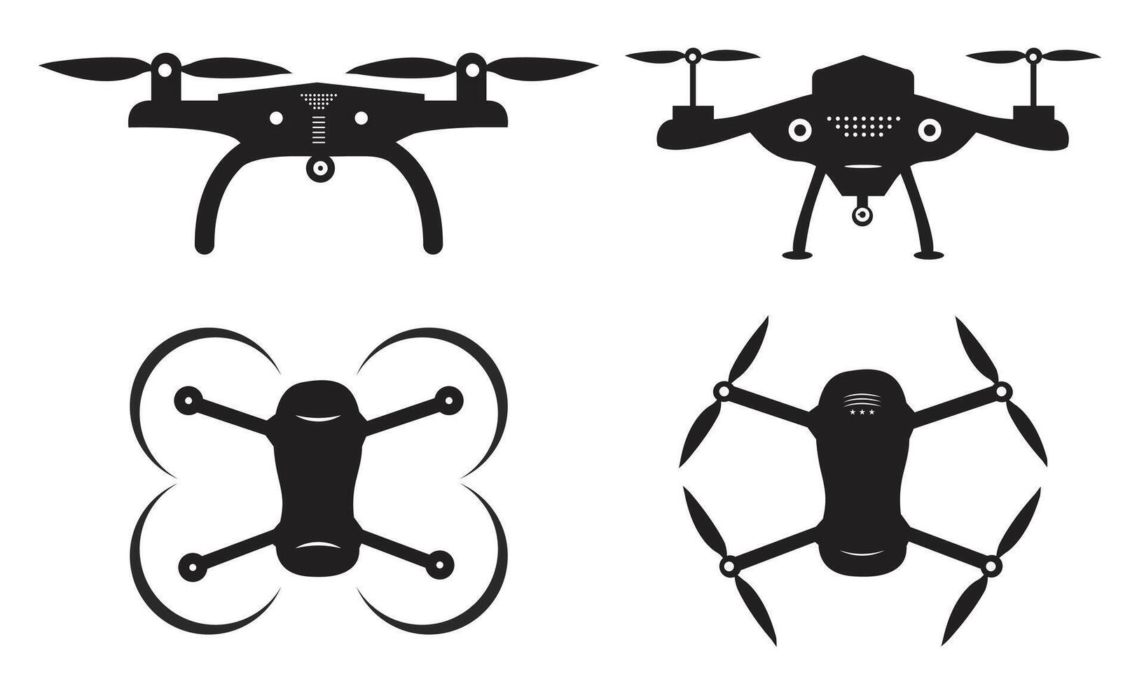 zumbido quadrocopter con acción cámara vector