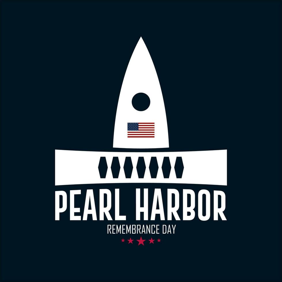 National Pearl Harbor Remembrance Day December 7 background Vector Illustration