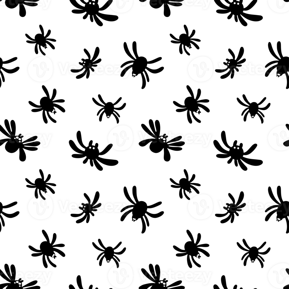 Seamless spider pattern png