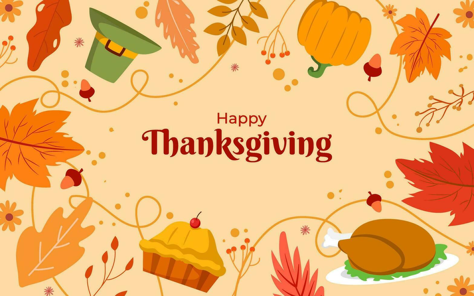 Happy Thanksgiving Day Background vector