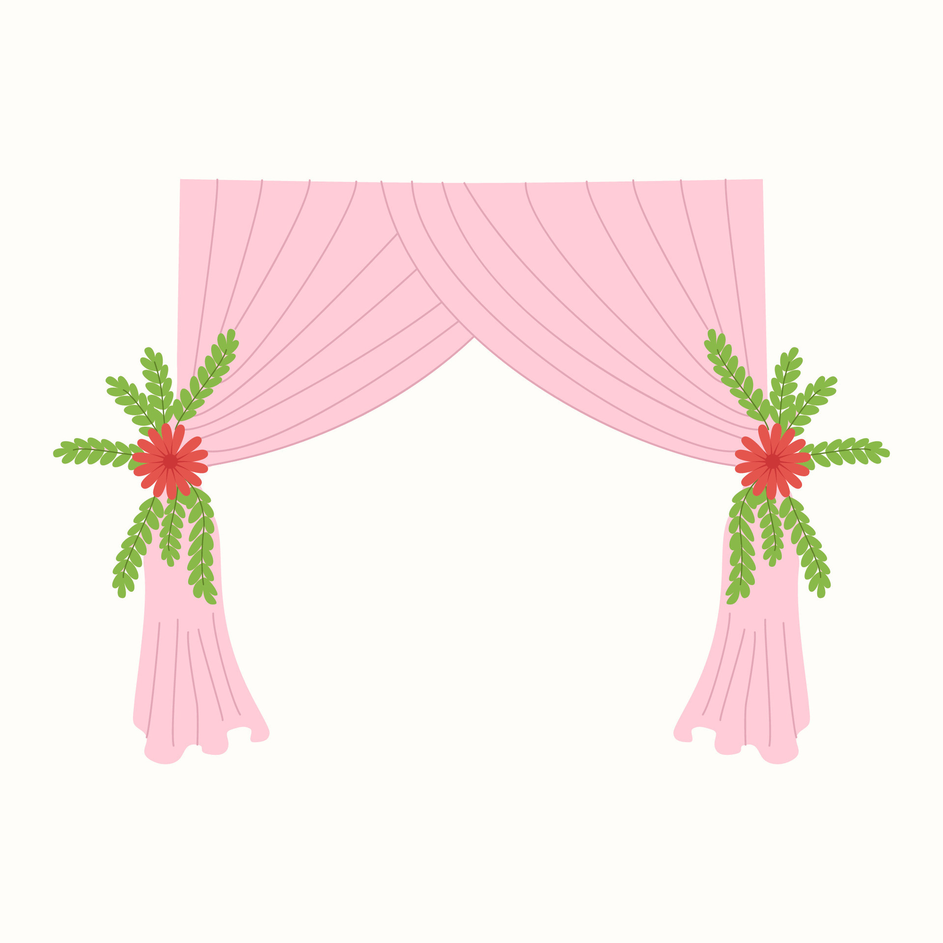Curtain with flower, Wedding Curtain, Wedding decoration, Wedding party