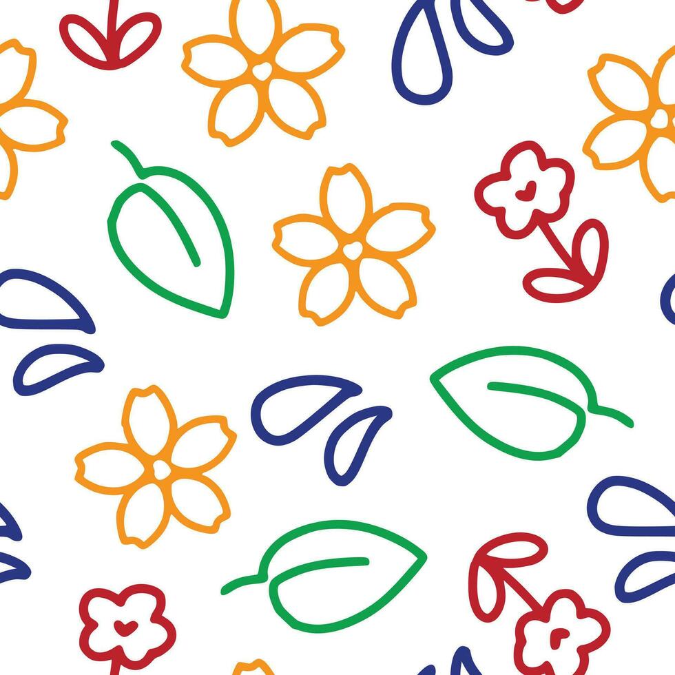 Doodle seamless pattern. Creative minimalist style art background for children or trendy design with basic shapes. Simple childish scribble backdrop. vector