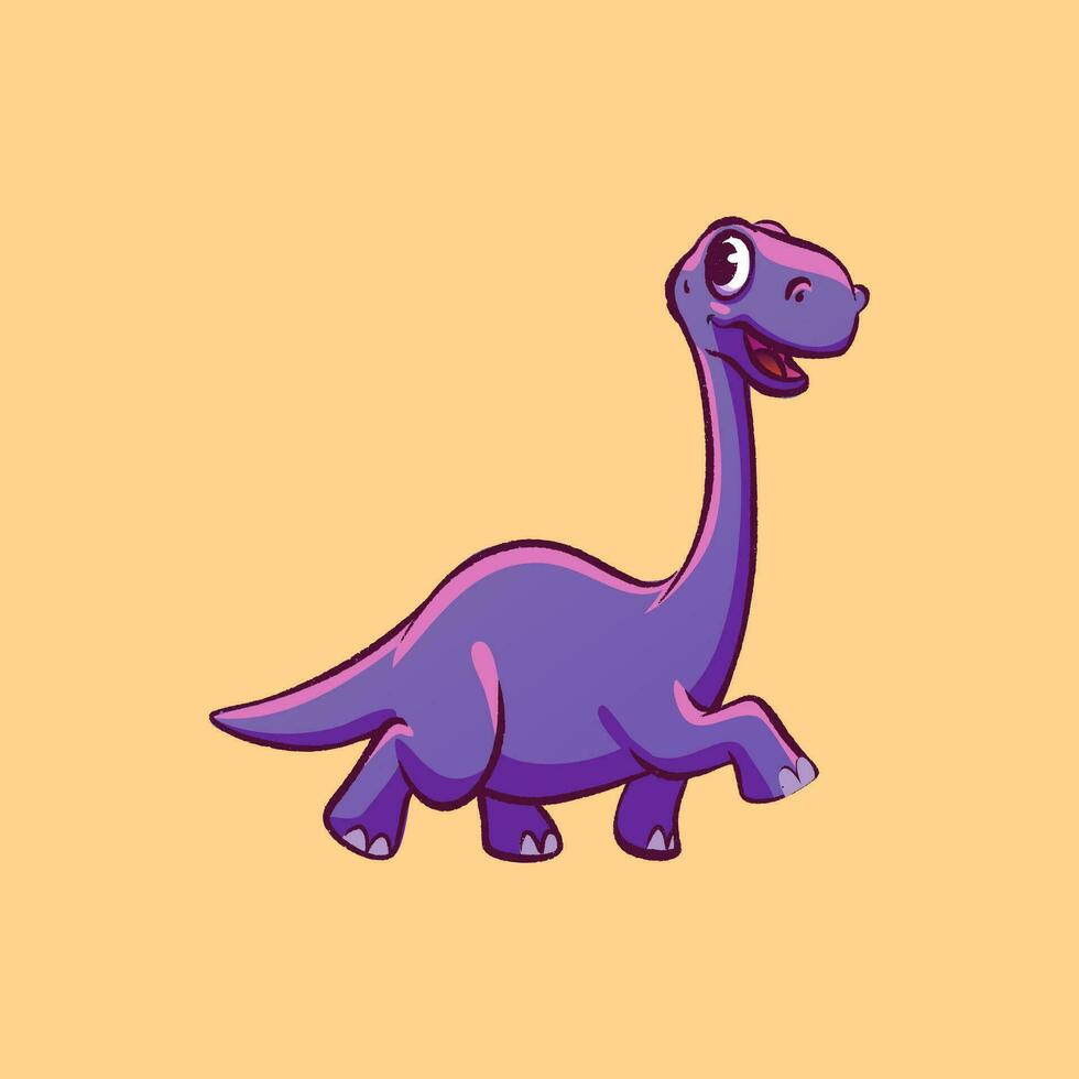 Clipart Cute Brontosaurs for Sticker vector