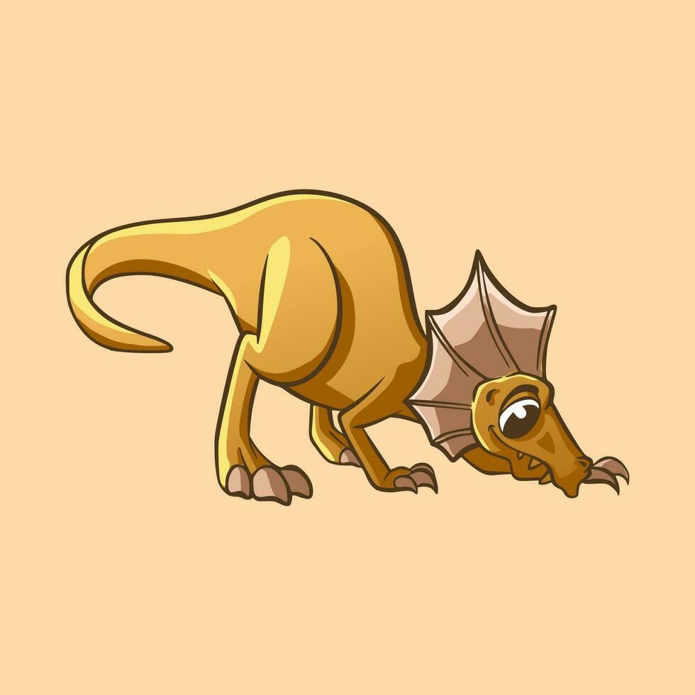 Clipart Cute Dilphosaurs for Sticker vector