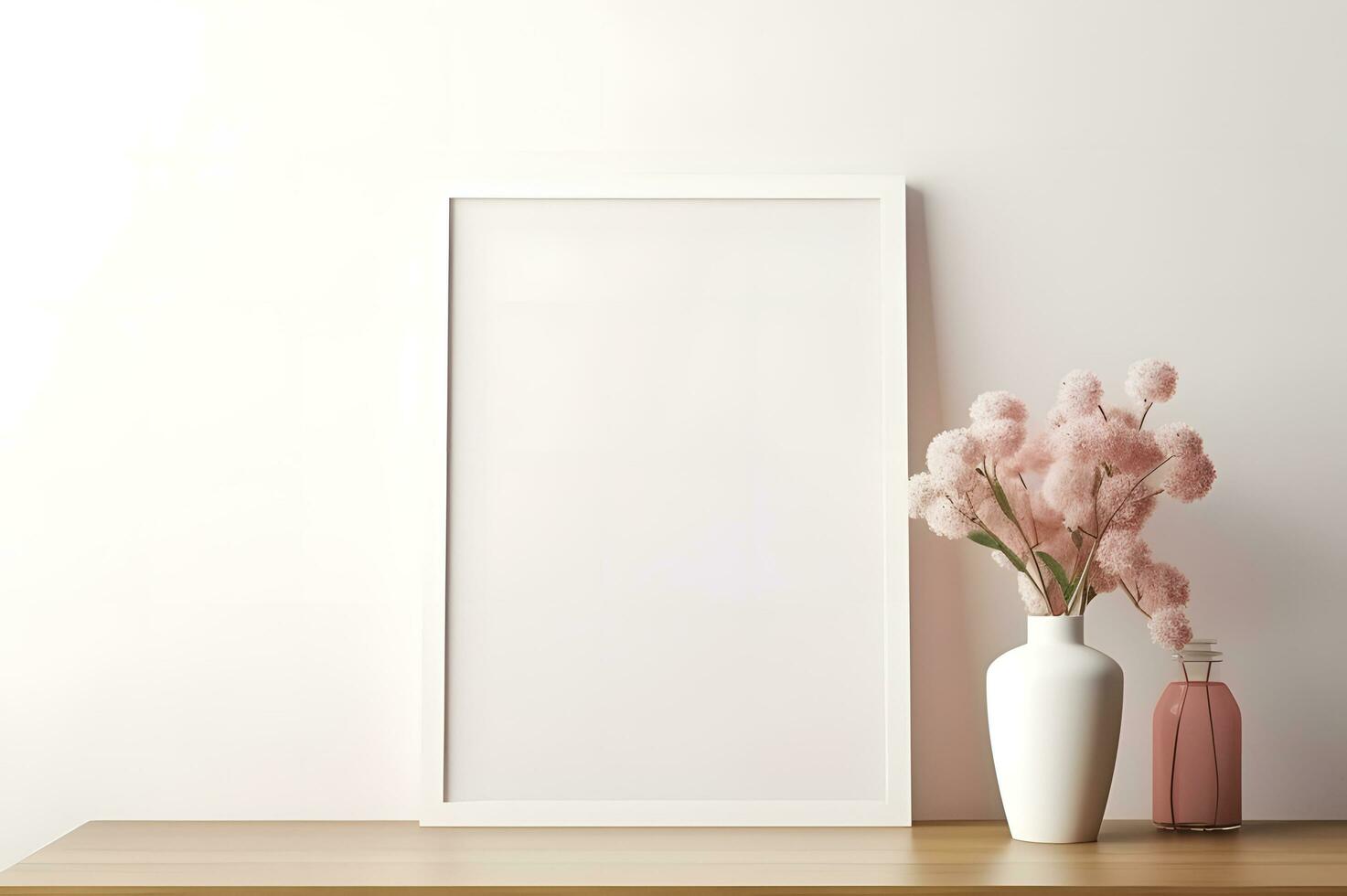 Blank photo frame for mockup AI Generative