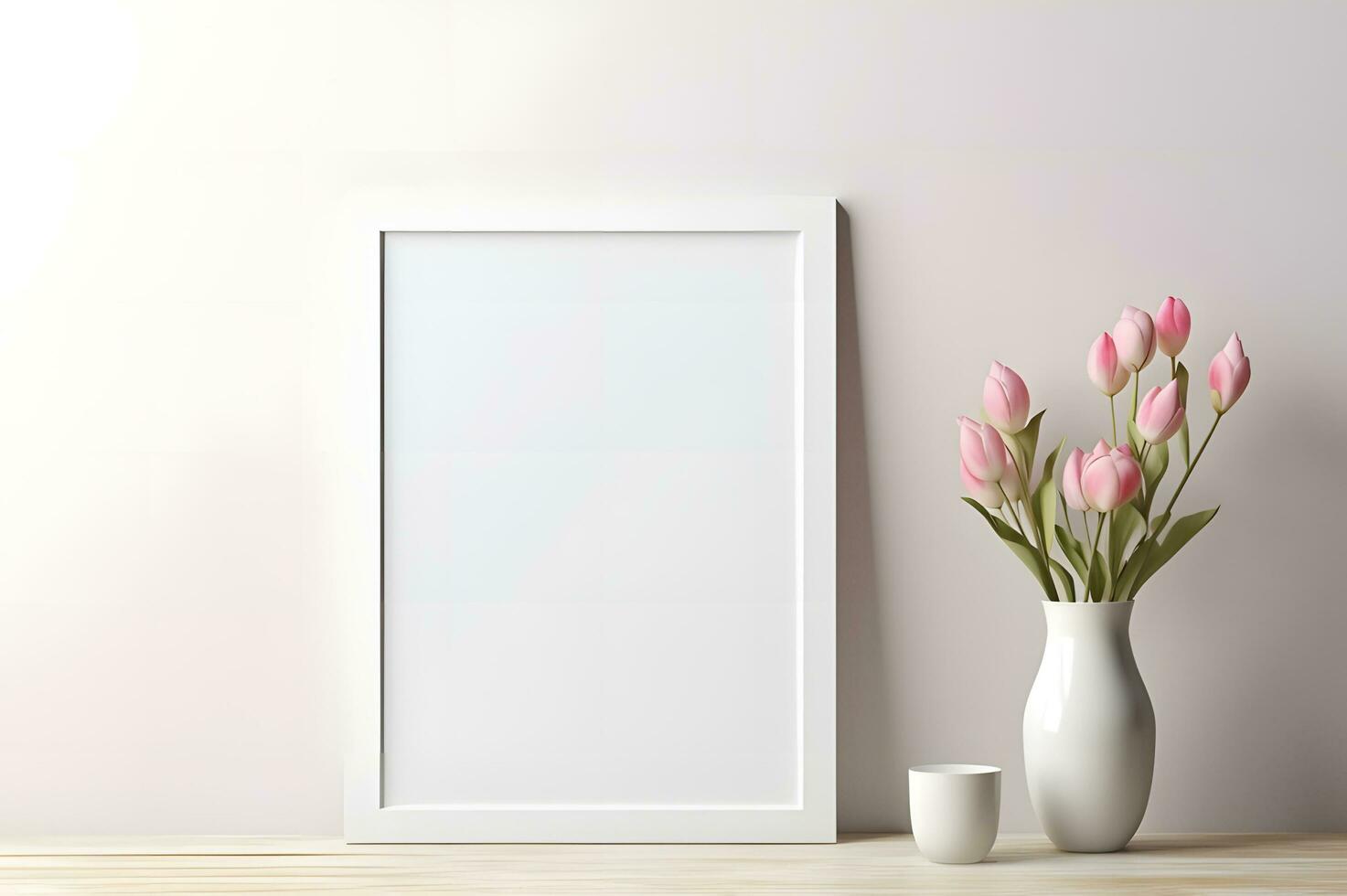 Blank photo frame for mockup AI Generative