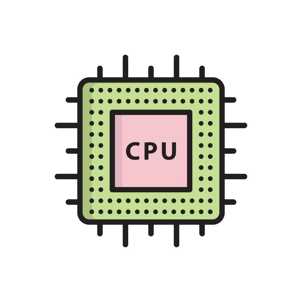 CPU Processor icon vector design templates simple and modern