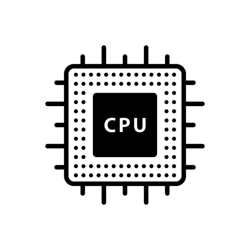 CPU Processor icon vector design templates simple and modern