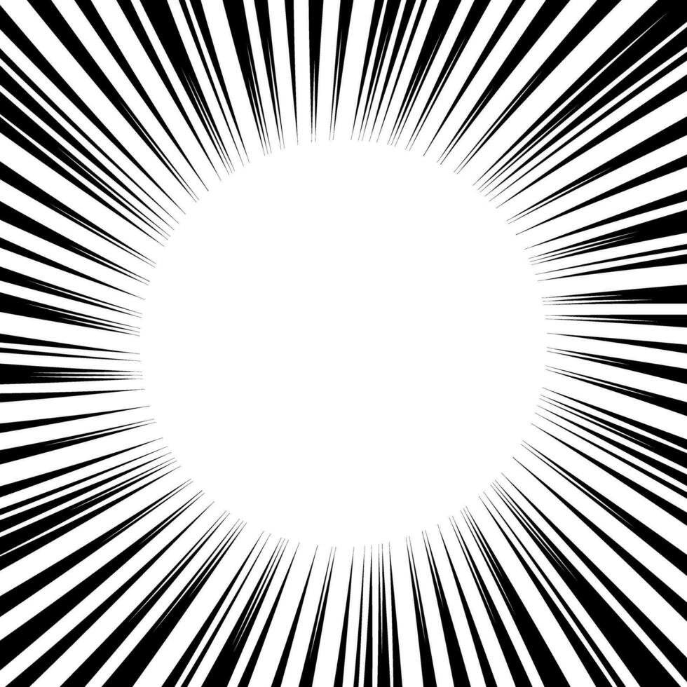 negro blanco manga velocidad línea efecto marco vector