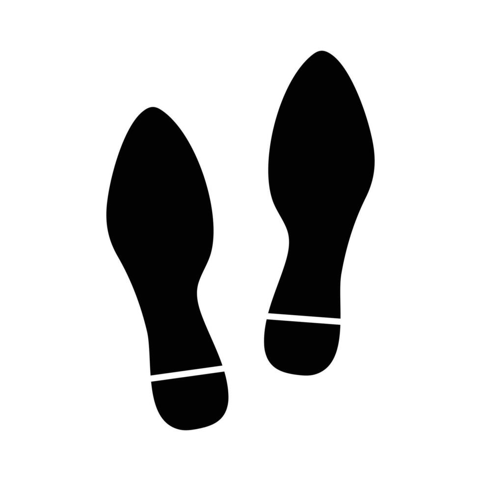 humano zapato huellas icono blanco antecedentes diseño vector