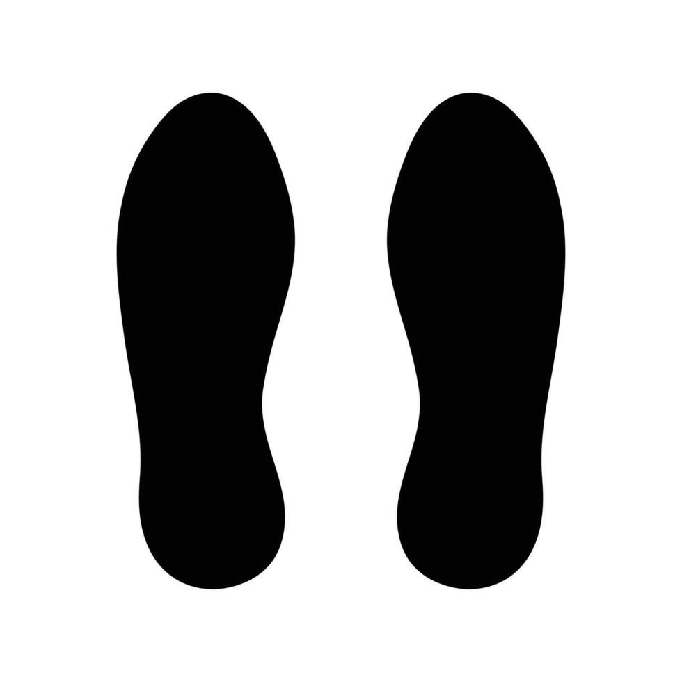 Human Shoe footprints icon white background design vector