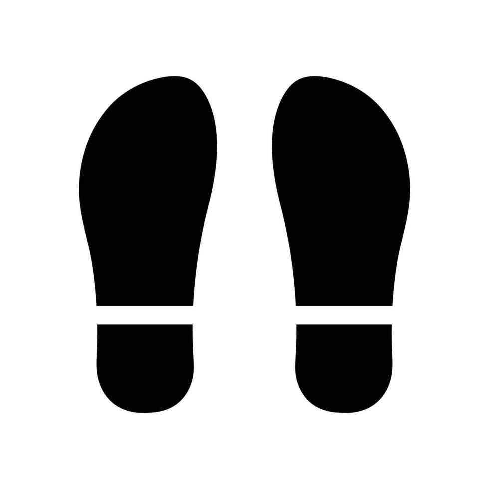 Human Shoe footprints icon white background design. vector