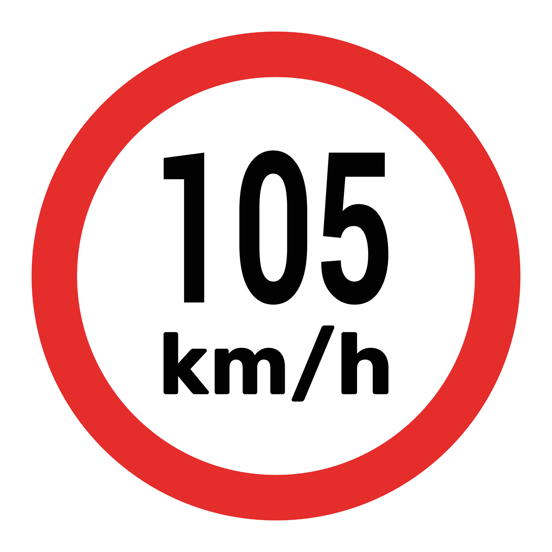 Speed limit sign 105 km h icon vector illustration 30718104 Vector Art ...