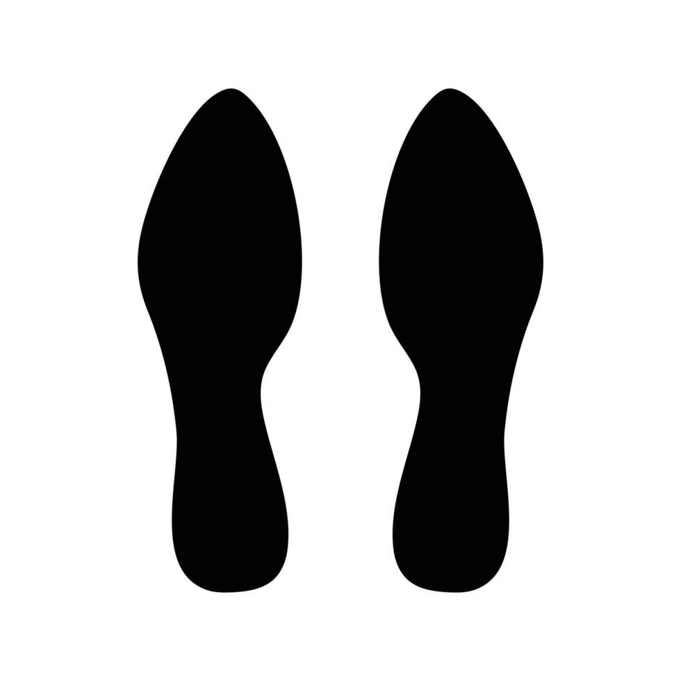 Human Shoe footprints icon white background design vector