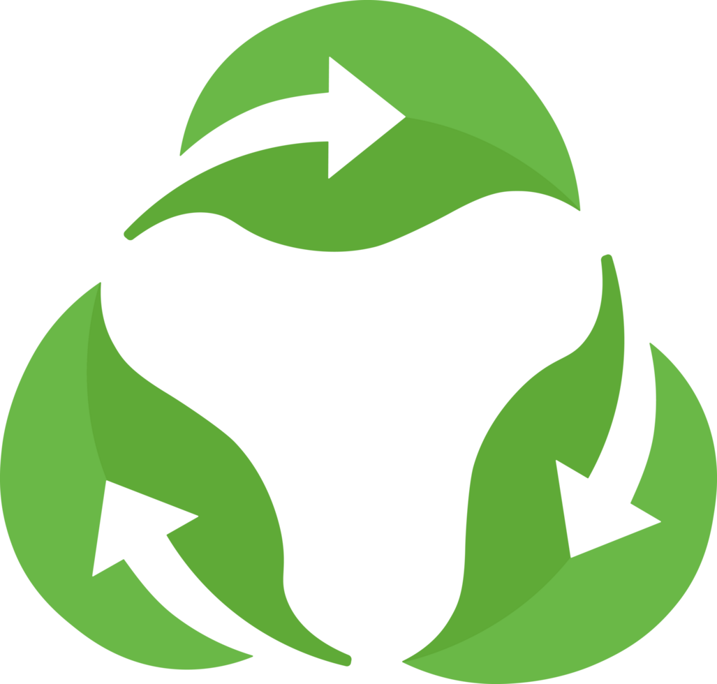 verde hoja reciclar símbolo icono png