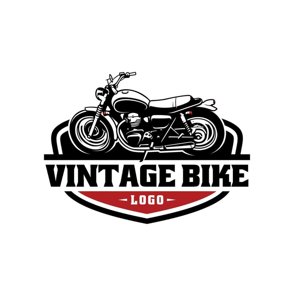 personalizado clásico motocicleta ilustración logo vector