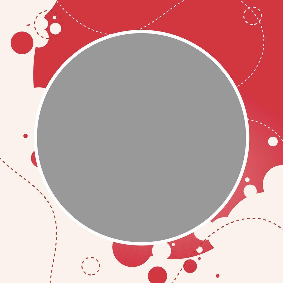 Vector circle red abstract banner template